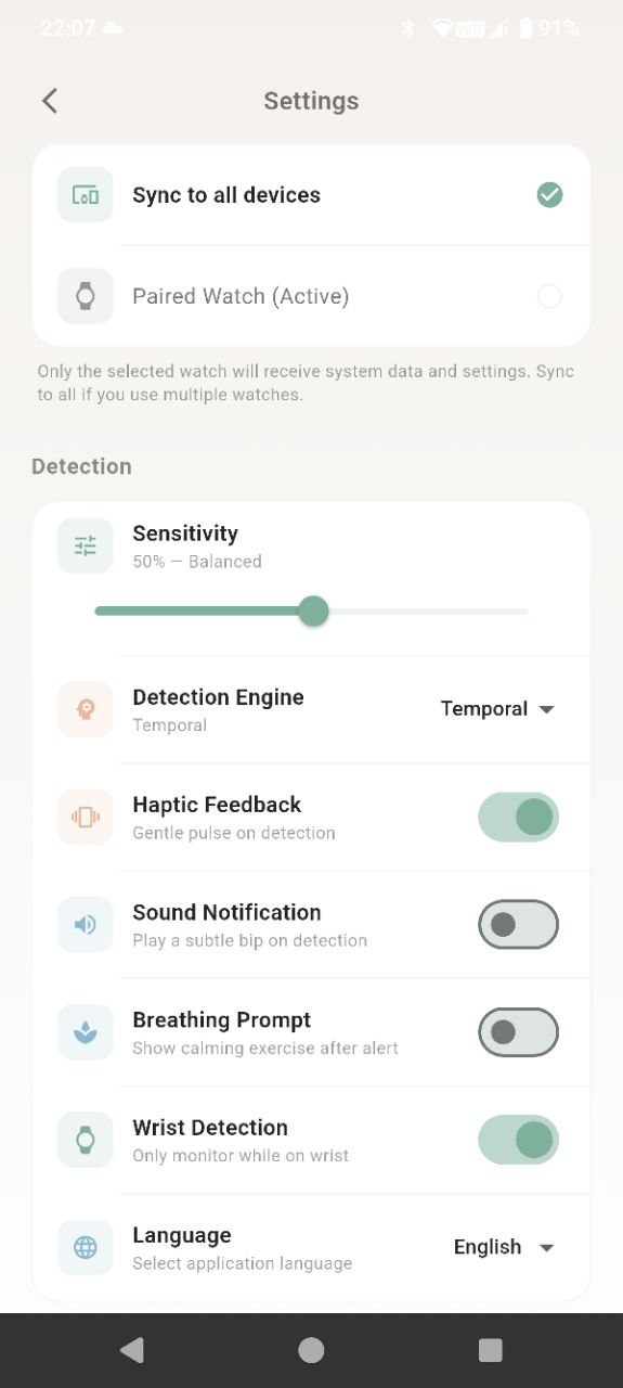 Sensitivity Settings